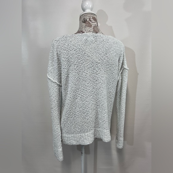 🛍️WARM & COZY Ivory boucle crew neck sweater size S. - Picture 5 of 12
